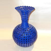 Manufacturers Exporters and Wholesale Suppliers of Blue Iron Flower Vase 6661 Moradabad Uttar Pradesh